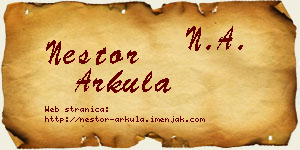 Nestor Arkula vizit kartica